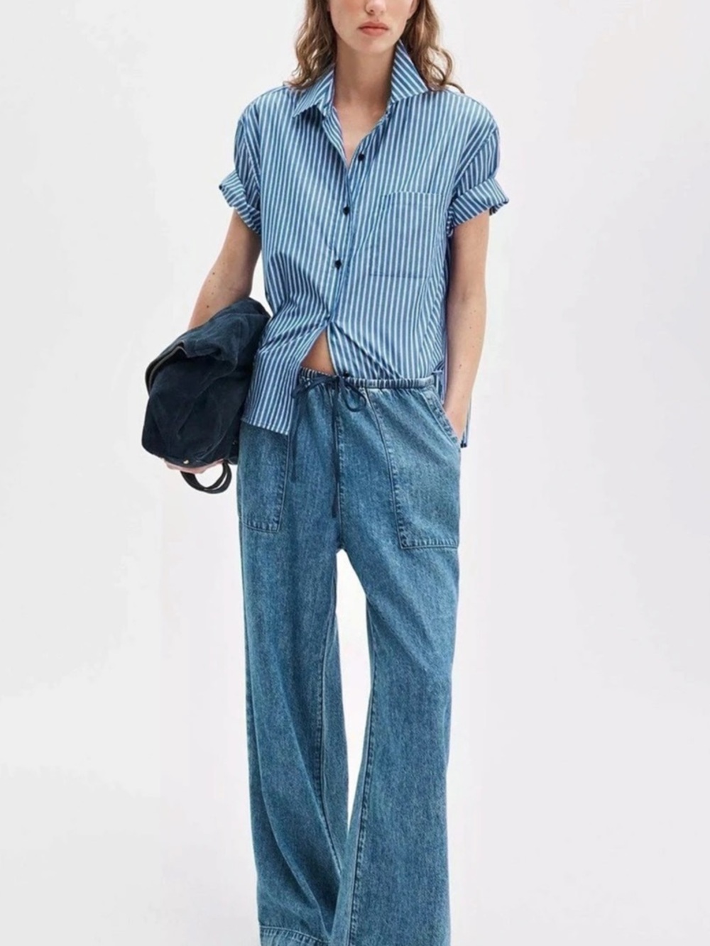 rag & bone Claire Denim Utility Pant
Mid-Rise in Ultra Featherweight Denim